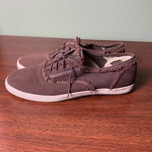 Keds | Fringe Detail Brown Canvas Sneakers - 7 - Picture 3 of 9
